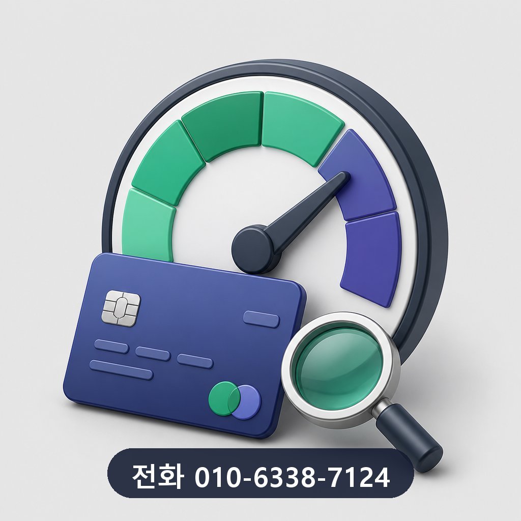 카드깡 한도 확인 이미지 · 문의 010-6338-7124